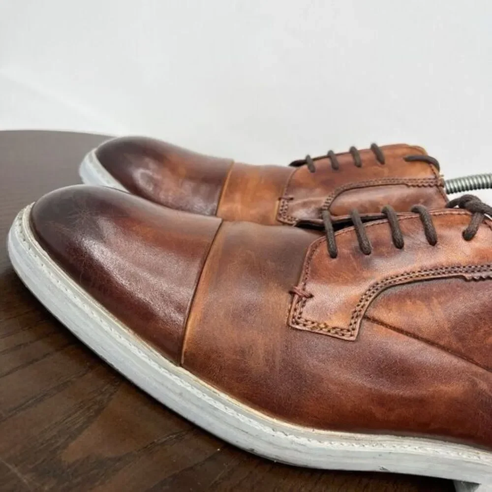 Ted Baker Aokii 2 Derby‎ Shoes Men's 9 Brown Leather Oxford Left 9 # Right 9.5